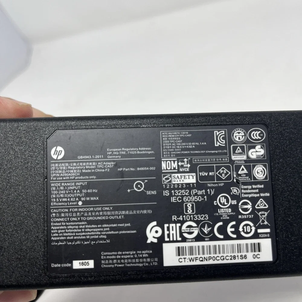 Genuine 90W HP AC Power Adapter TPC-CA57 19.5V 4.62A P/N 848054-002 Big Barrel